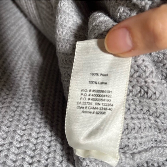 Aritzia Wilfred Durandal Sleeveless Funnel-neck Wool Sweater in Grey M - Picture 13 of 13